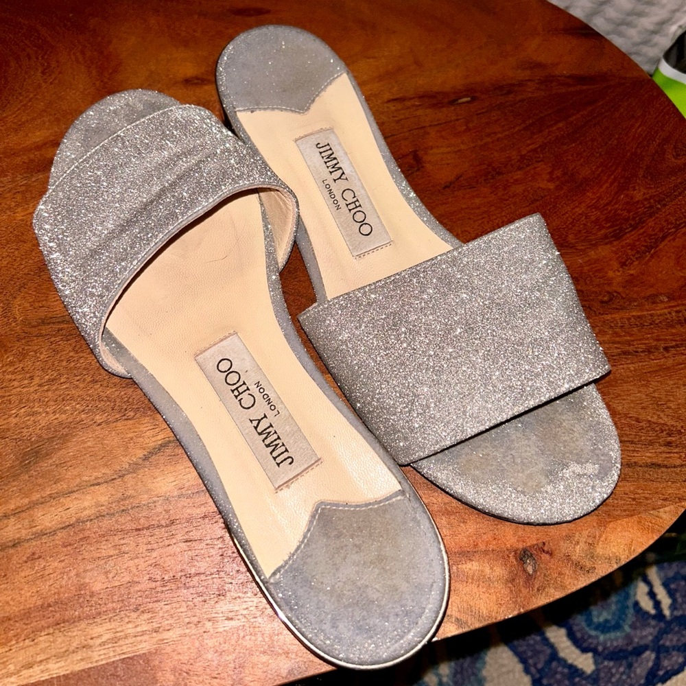 Jimmy Choo Silver Sandals